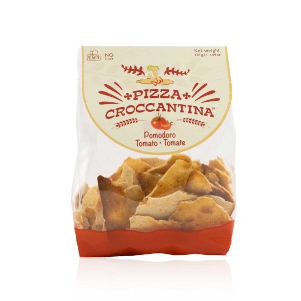 Pizza Croccantina - knusprige Pizzastücke Tomate