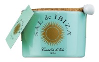 Sal de Ibiza Fleur de Sel im Steintopf mit Keramiklöffel