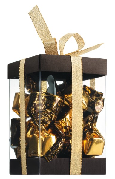 Antica Torroneria Piemontese Tartufi dolci neri in Goldfolie