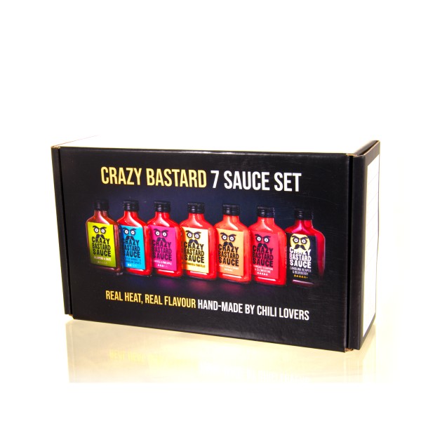 Crazy Bastard Hot Sauce 7 Sauce Set