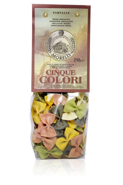 Morelli Farfalle Cinque Sapori - Pasta in 5 Farben