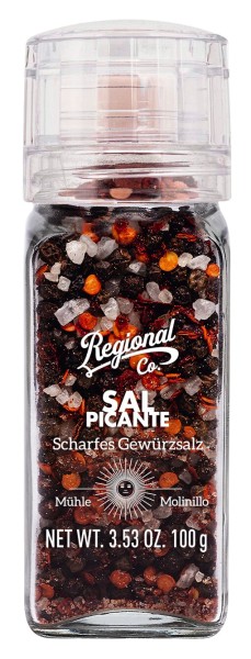 Regional Co. Sal Picante - Pikantes Meersalz mit Pfeffer in der Mühle