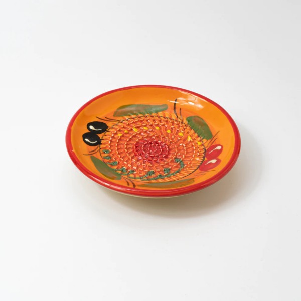 Tierra Cocida Keramik-Reibeplatte Knoblauchreibe Provence klein (12,5cm)