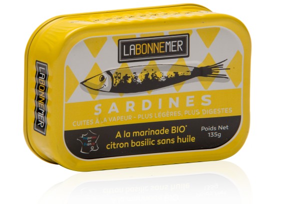 La Bonne Mer Sardinen mit Zitrone und Basilikum-Marinade ohne Öl