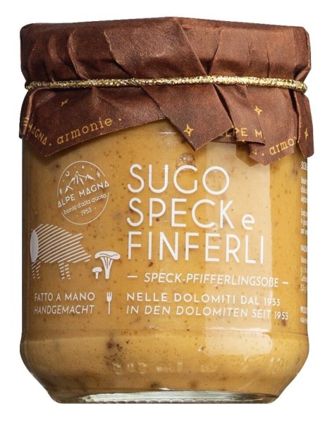 Alpe Magna Sugo Speck e Finferli - Soße mit Speck und Pfifferlingen