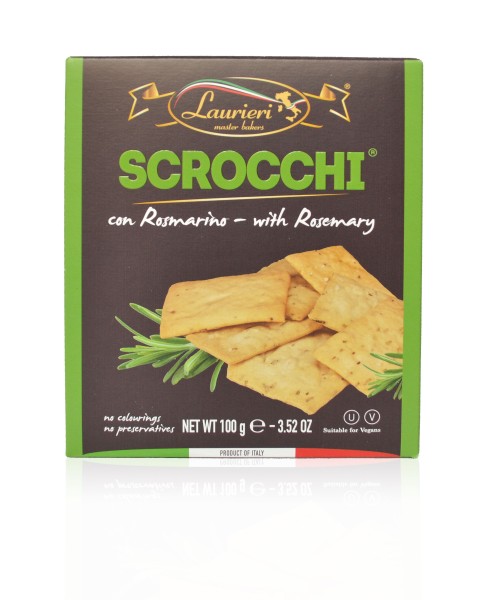 Scrocchi con Rosmarino - Rosmarincracker 100g Pappkarton