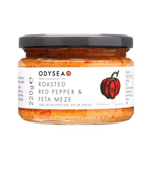 Odysea geröstete rote Paprika und Feta Käse Meze