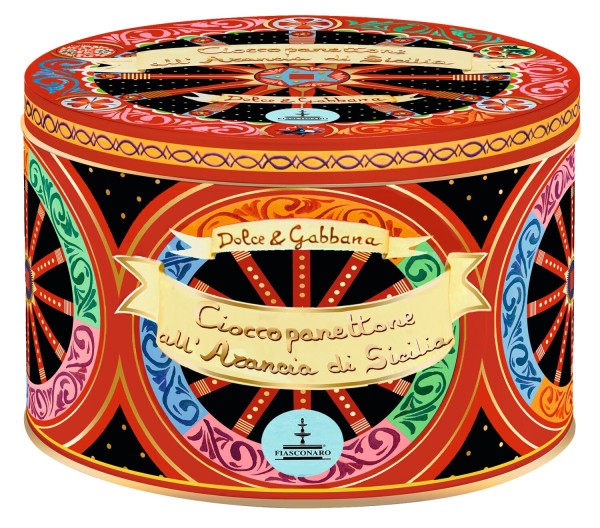Fiasconaro Panettone mit Zartbitterschokolade und Orange D&G 1000g Metalldose