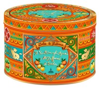 Fiasconaro Panettone mit Zitrusfrüchten und Safran D&G 500g Metalldose orange