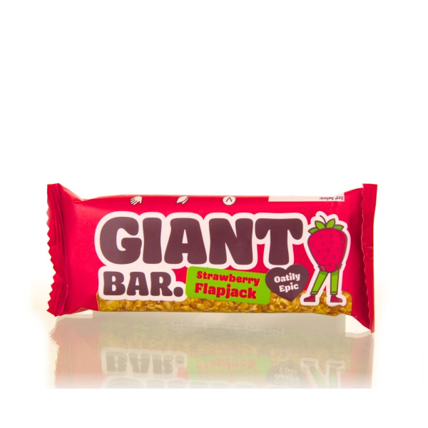 GIANT BAR Strawberry Flapjack - Haferriegel mit Erdbeere