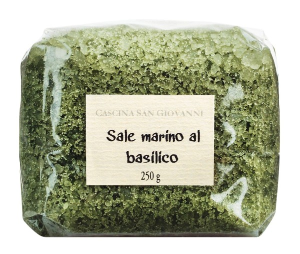 Cascina San Giovanni Meersalz mit Basilikum