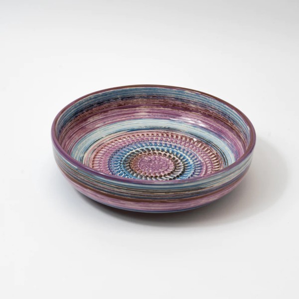 Tierra Cocida Keramik-Reibeschüssel Knoblauchreibe Lavendel groß (19cm)