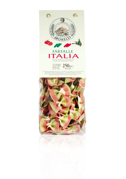 Morelli Farfalle d&#039;Italia 3-farbige Pasta