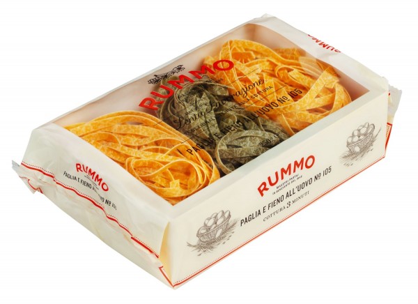 Rummo Paglia e Fieno all'uovo N°105 Eierbandnudeln mit Spinat