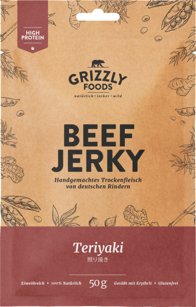 Grizzly Foods Beef Jerky Teriyaki