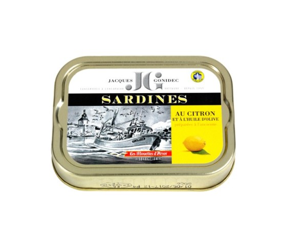 Jacques Gonidec Sardinen in Olivenöl und Zitrone (115g)