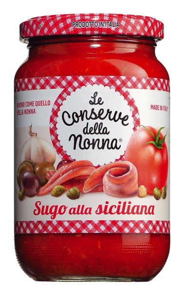 Le Conserve della Nonna Sugo alla siciliana - Tomatensauce mit Kapern und Anchovis