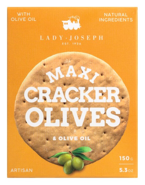 Lady Joseph Maxi Cracker Olives - Cracker mit grünen Oliven und Olivenöl