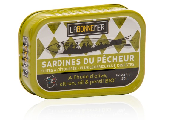 La Bonne Mer Sardinen mit Olivenöl, Zitrone, Knoblauch und Petersilie