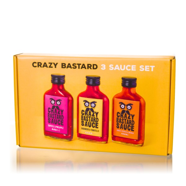 Crazy Bastard Hot Sauce 3er Set Bestseller Chilisaucen