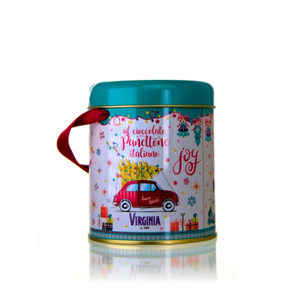 Virginia Panettone mit Schokolade Metalldose XMAS 100g