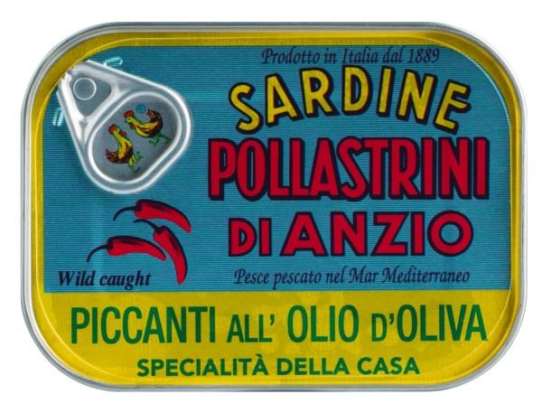 Pollastrini Sardinen in Olivenöl pikant