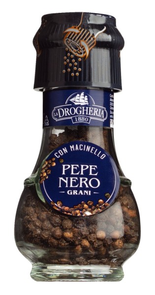 Drogheria Pepe nero con macinello - Gewürzmühle mit schwarzem Pfeffer