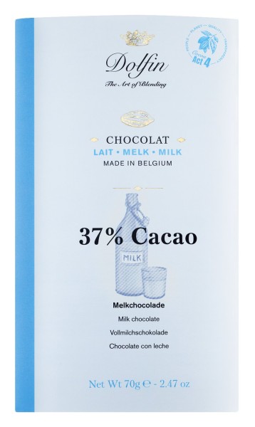 Dolfin Edelvollmilchschokolade 37% Kakao